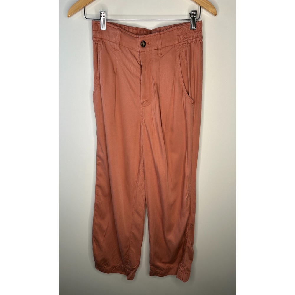 Madewell The Neale Straight Leg Pant Drapeweave Dried Rose NI613 Women's Size 2 - Picture 2 of 16